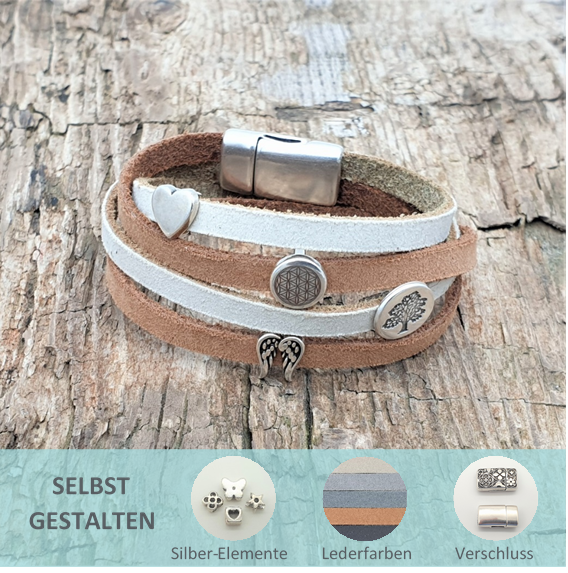 <span class="ab-preis"></span>Lederarmband »JAIPUR« Element